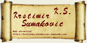 Krstimir Šumaković vizit kartica